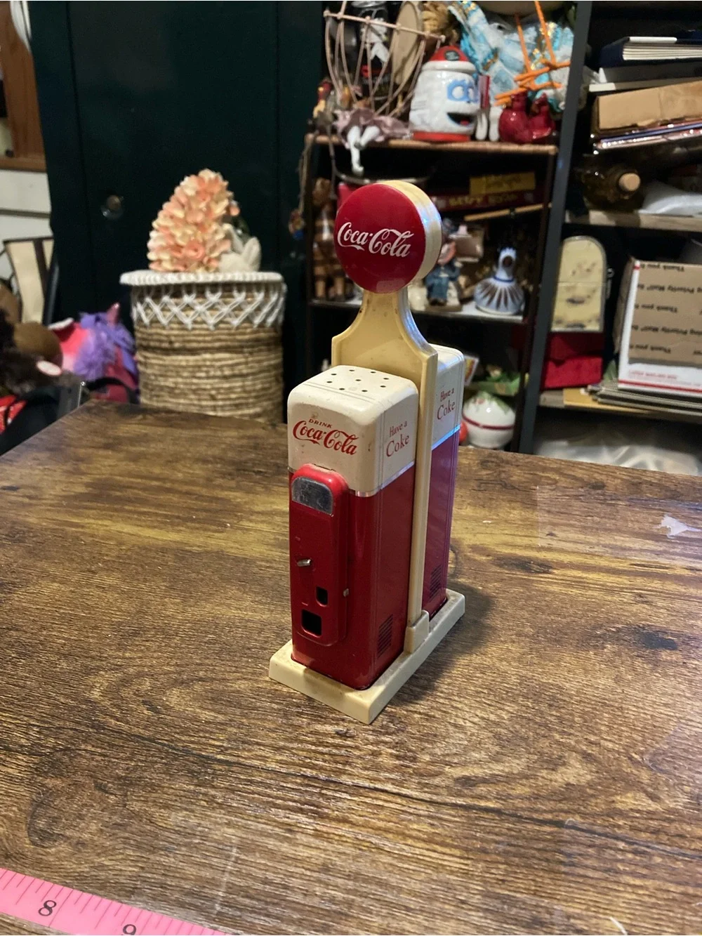 Vintage 1993 Coca Cola gas pump salt & pepper shakers
